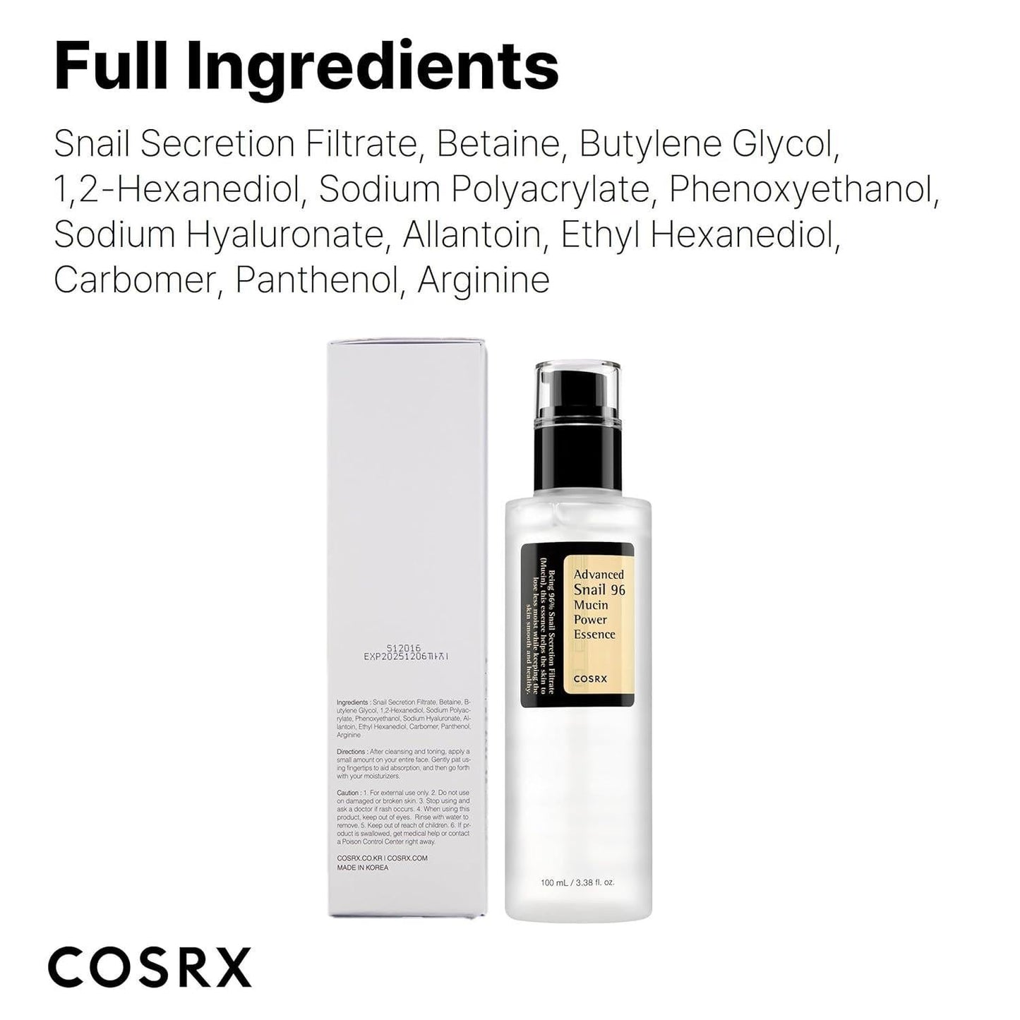 COSRX Advanced Snail 96 Mucin Power Essence 100ml - Hani Skin