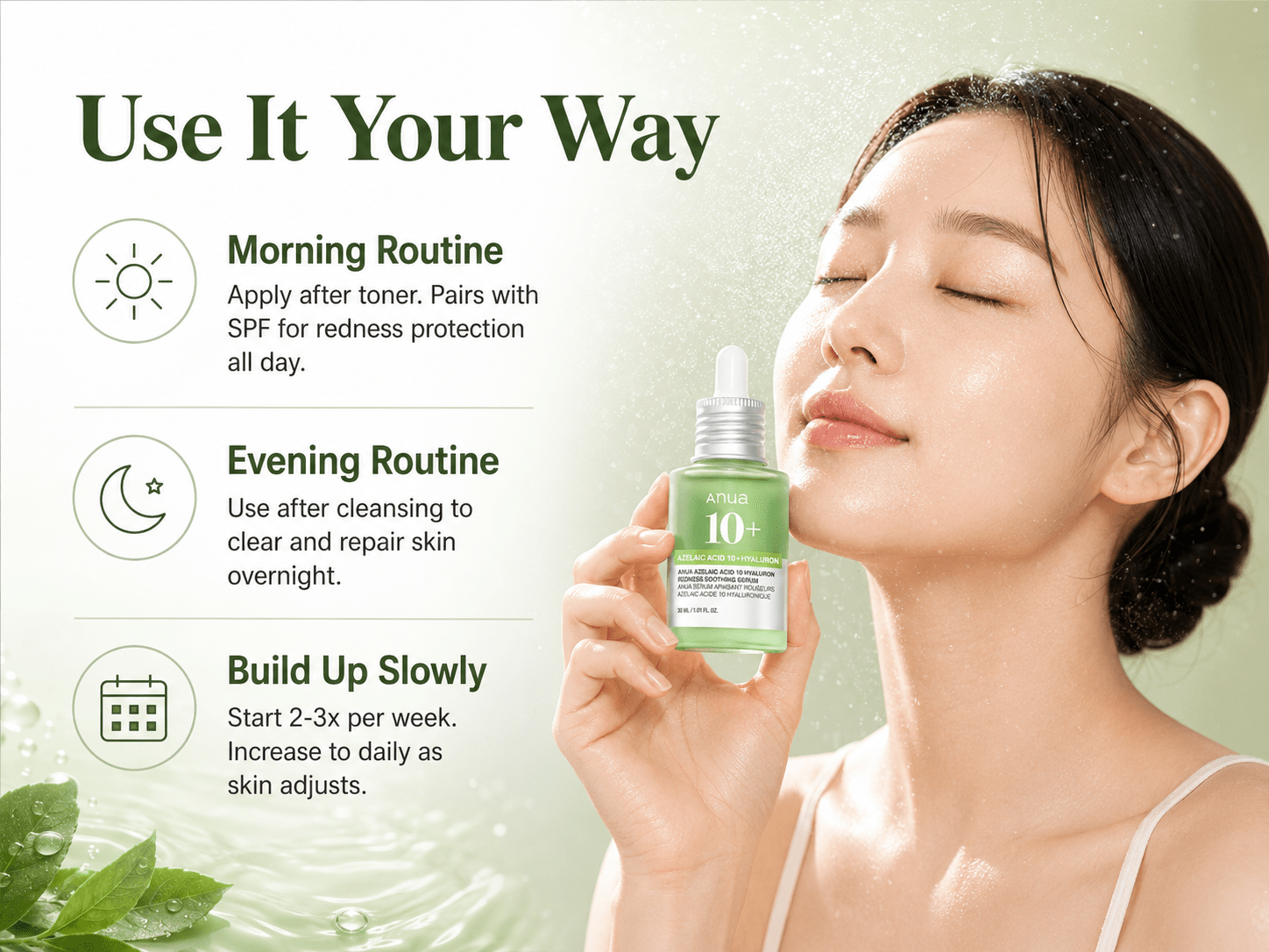 ANUA Azelaic Acid 10 Hyaluron Redness Soothing Serum 30ml - Hani Skin