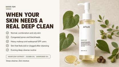 ANUA Heartleaf Pore Control Cleansing Oil 200ml - Hani Skin