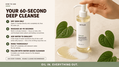 ANUA Heartleaf Pore Control Cleansing Oil 200ml - Hani Skin