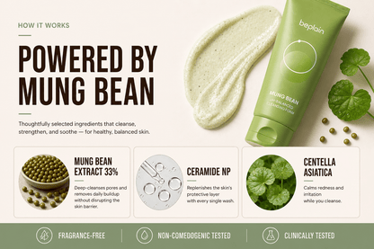 Beplain Mung Bean pH - Balanced Cleansing Foam - Hani Skin