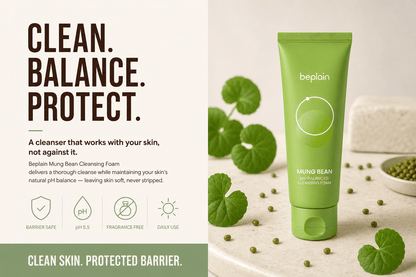 Beplain Mung Bean pH - Balanced Cleansing Foam - Hani Skin