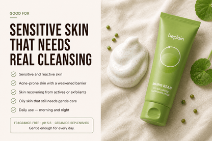 Beplain Mung Bean pH - Balanced Cleansing Foam - Hani Skin